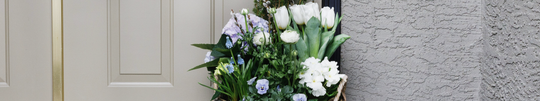 DIY White Spring Planter Basket