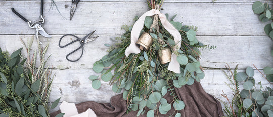 DIY Eucalyptus Door Swag for Christmas