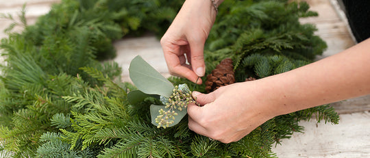 DIY Holiday Greenery Wreath