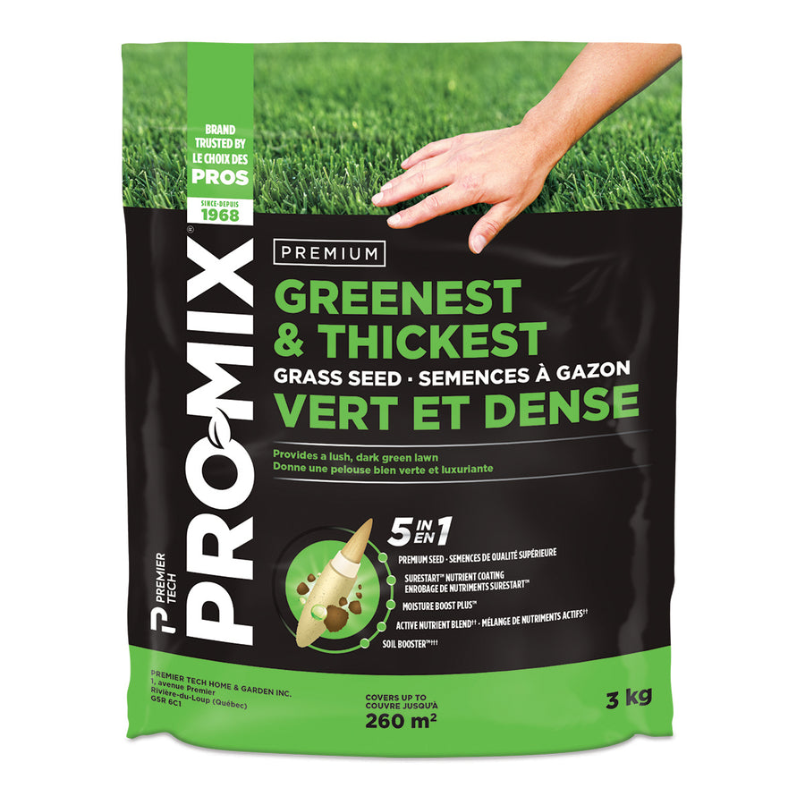 PRO-MIX® Premium Greenest & Thickest Grass Seed (3kg Bag)
